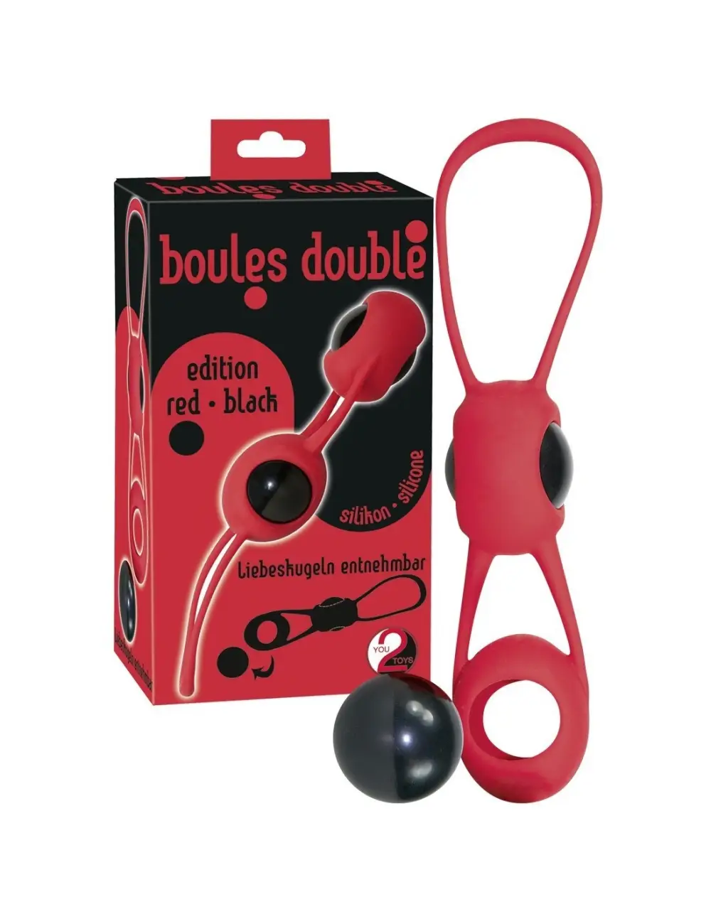 Palline dellamore in silicone Boules double rosso
