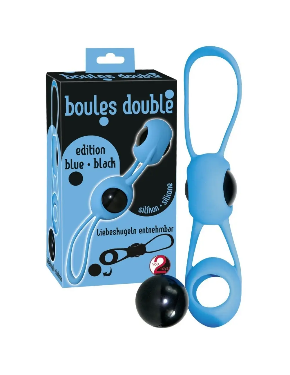 Palline dellamore in silicone Boules double blu