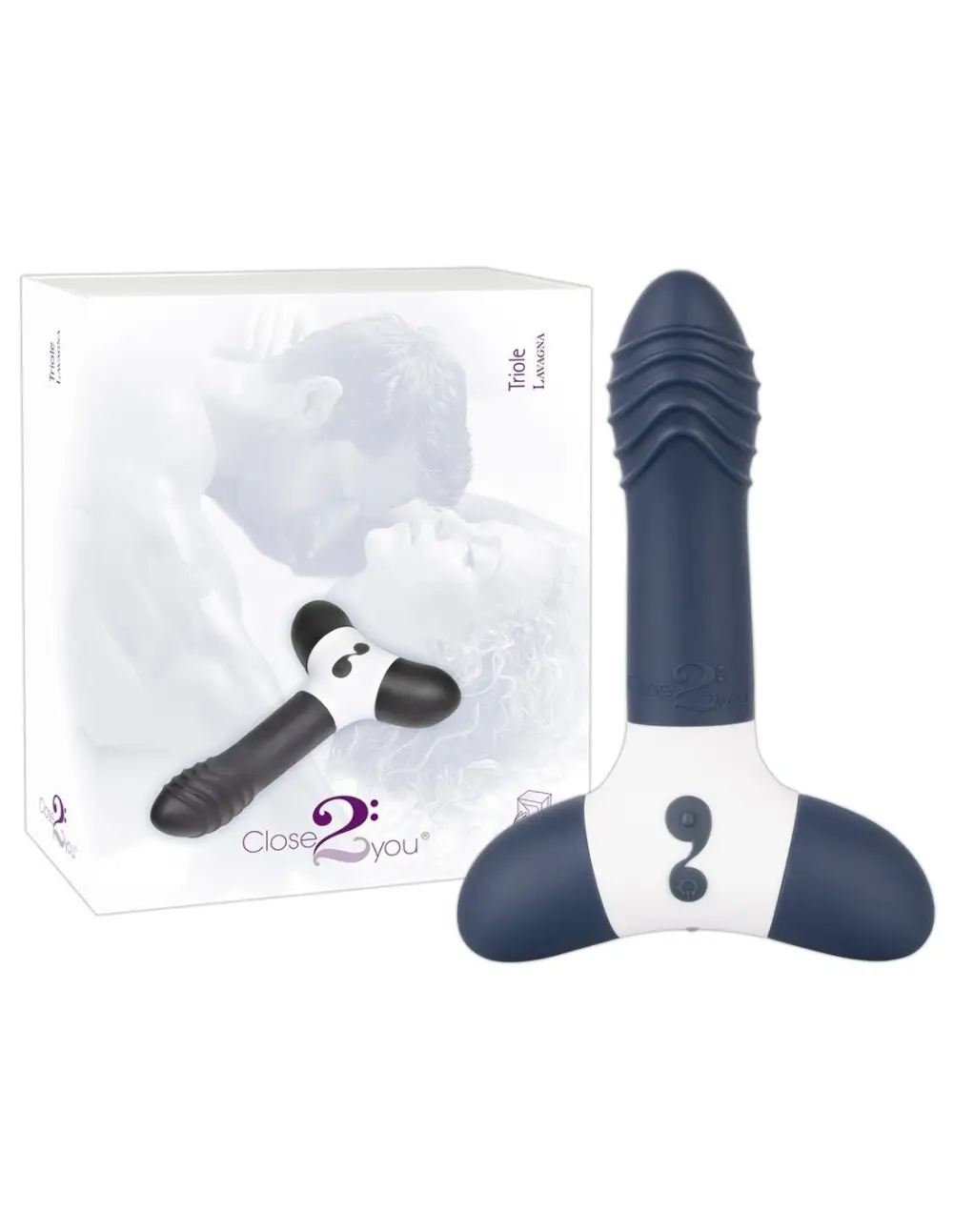 Vibratore ricaricabile con rilievi triole antracite
