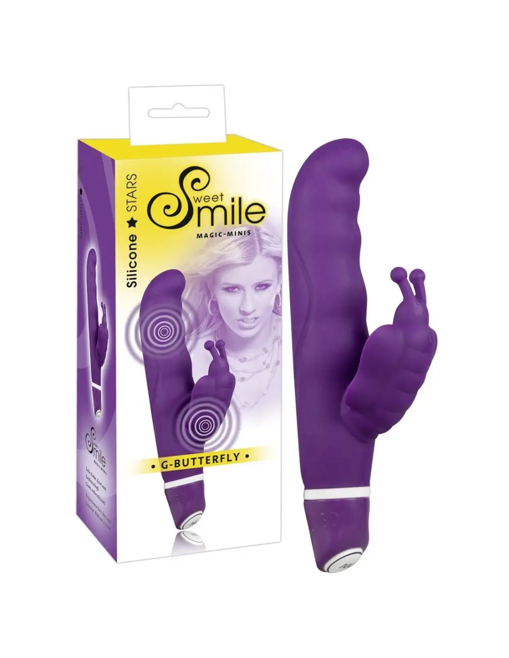Vibratore con stimolatore clitorideo e punto g g-butterfly, foto 1