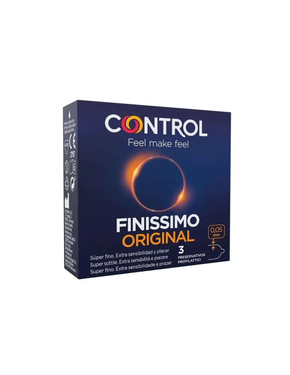 Profilattici Control Finissimo extra sottili, 3 pezzi