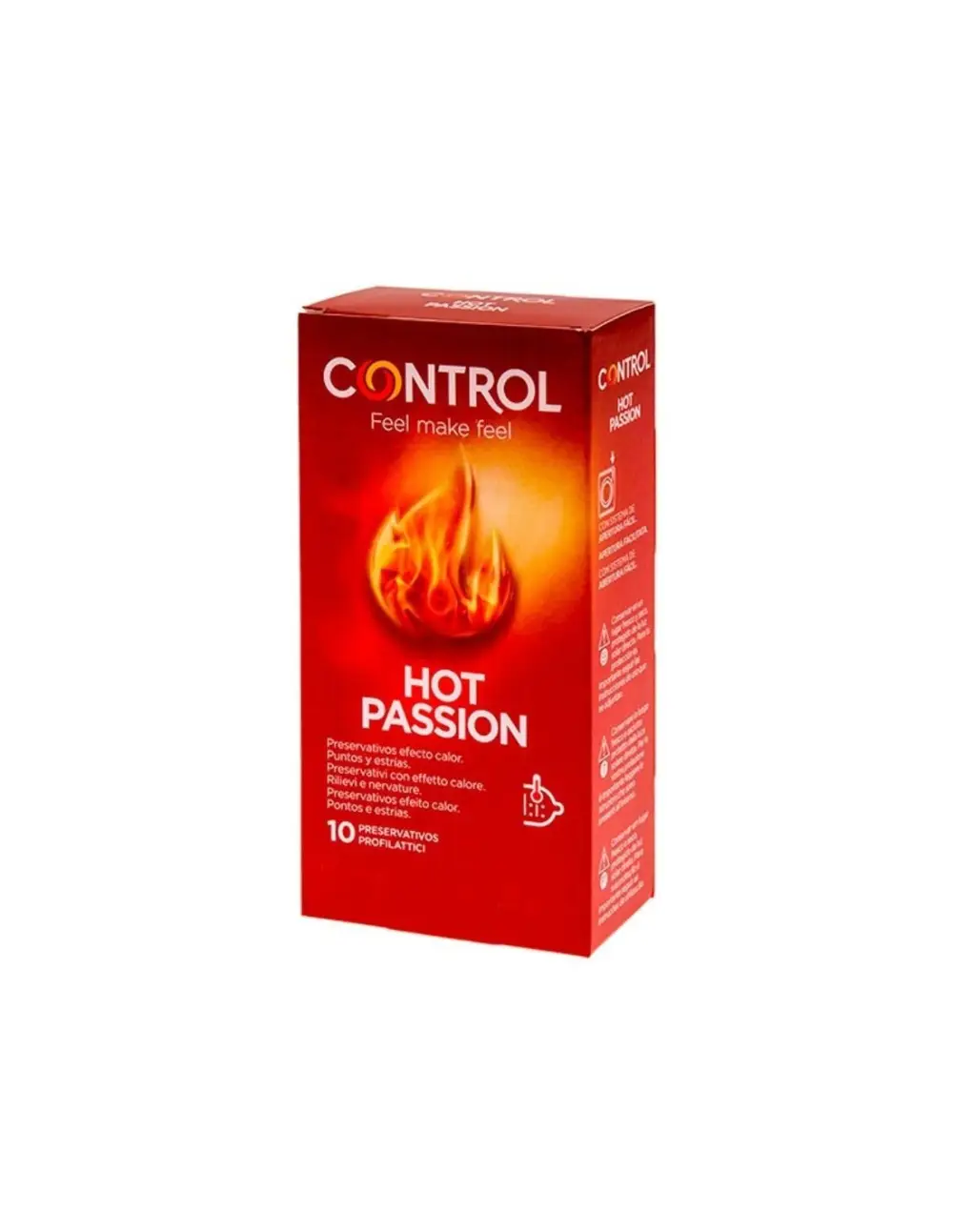 Profilattici Control Hot Passion, effetto riscaldante, 10 pezzi