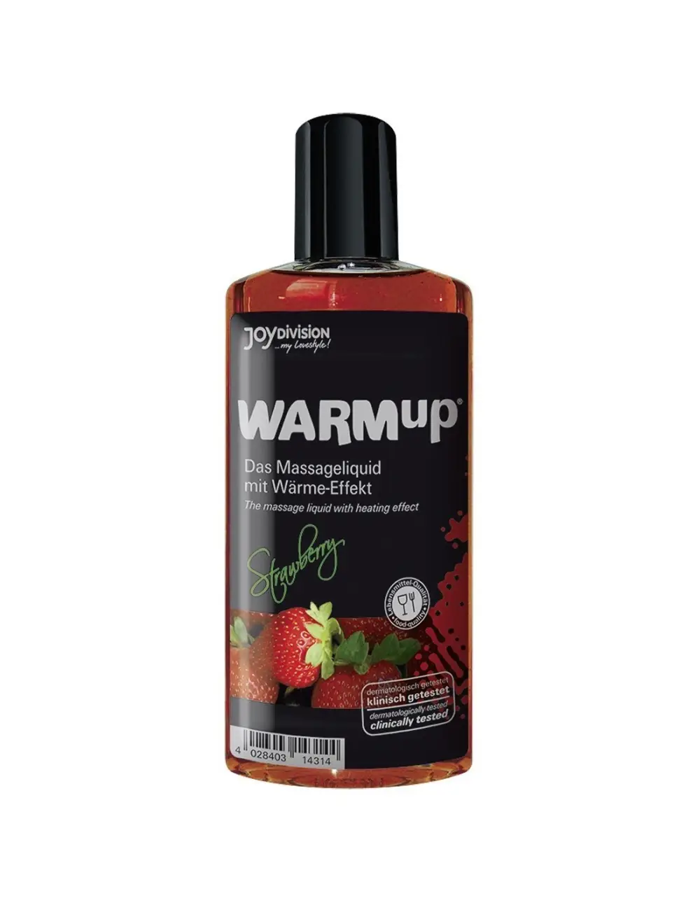 Olio per massaggi alla fragola con effetto calore warmup, 150 ML