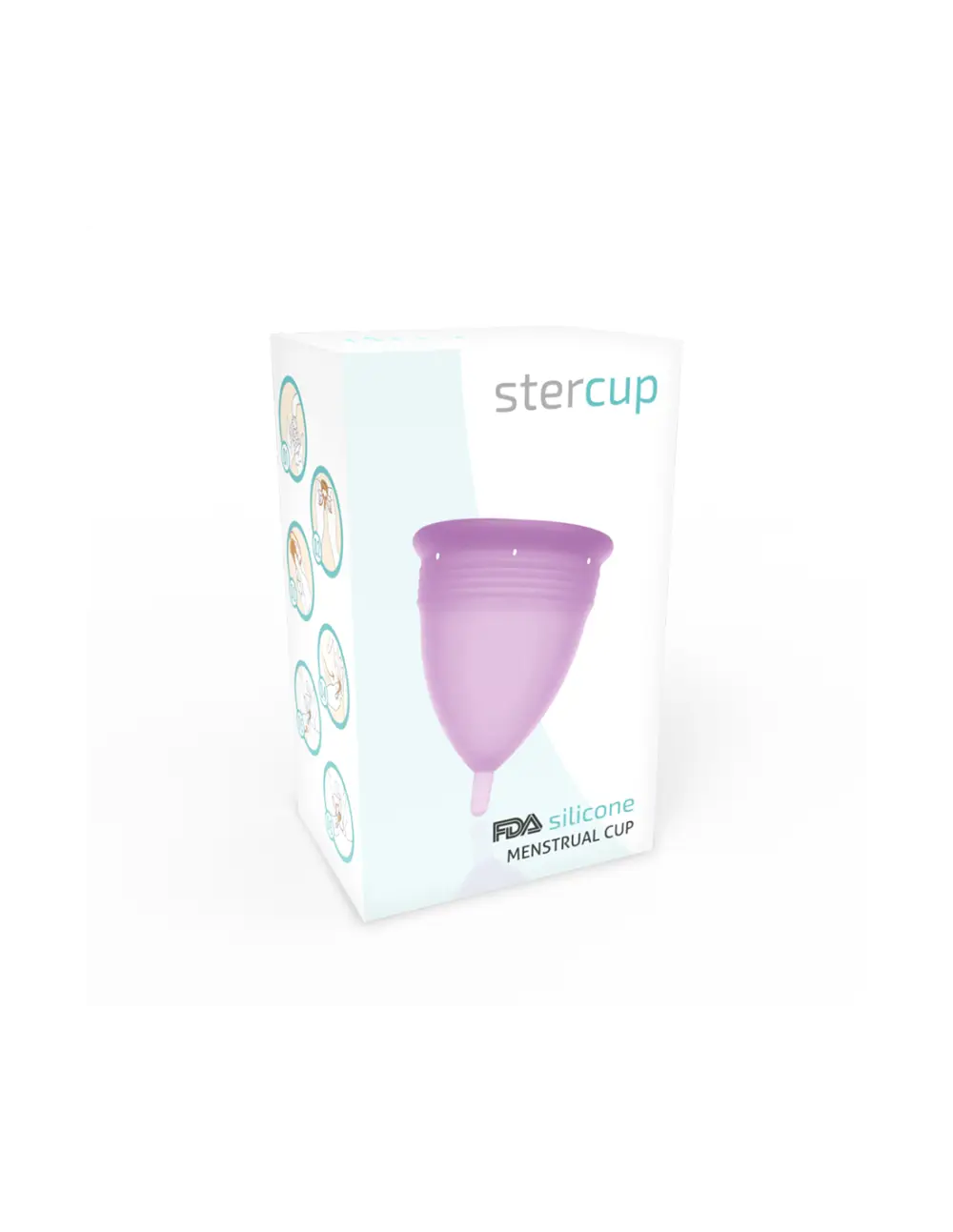 Stercup coppe mestruali, misura s, lilla, silicone fda, foto 3