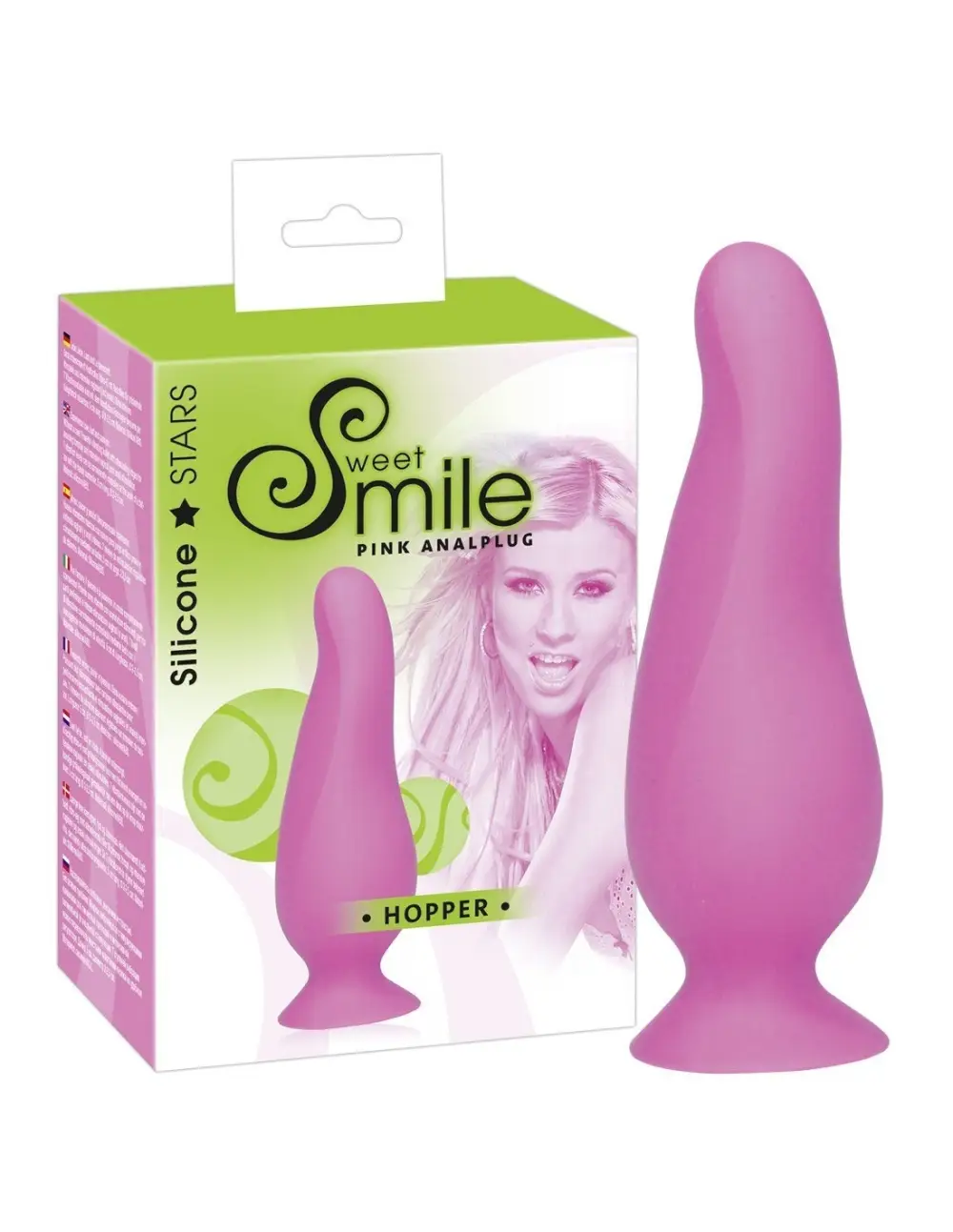 Fallo anale anatomico Sweet Smile hopper rosa, 10 cm
